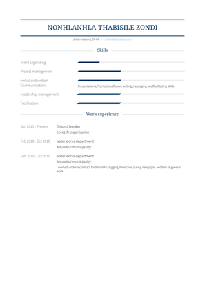 Ground Breaker Resume Sample and Template