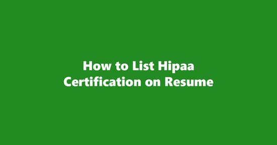 hipaa certification on resume banner image