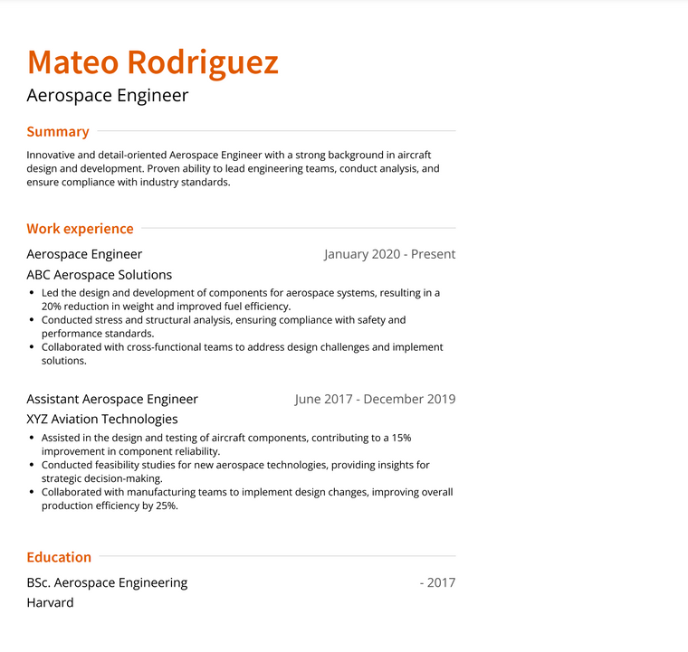 Google Docs CV Template - Slate