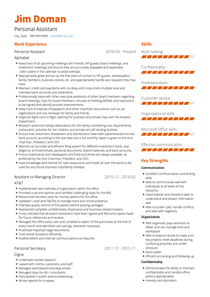 Personal Assistant CV Example and Template