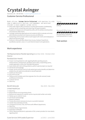Guest Services Agent Resume Sample and Template