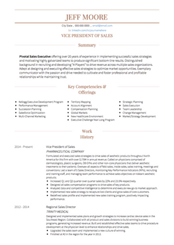 Director of Sales CV Example and Template