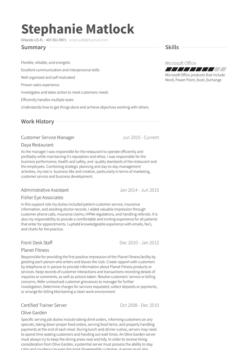 stay at home mother resume example