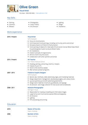 Exemple et modèle de CV null