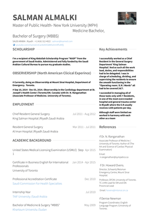 Chief Resident General Surgery Resume Sample and Template