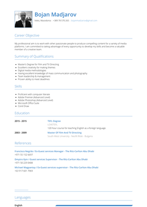 Bellcaptain Resume Sample and Template