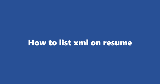 xml on resume banner image