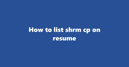 shrm-cp on resume banner image