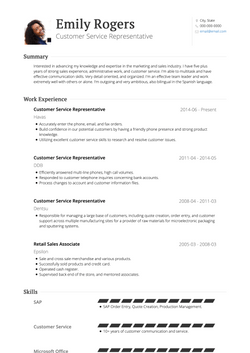 Classic Resume Template and Example - Standard by VisualCV