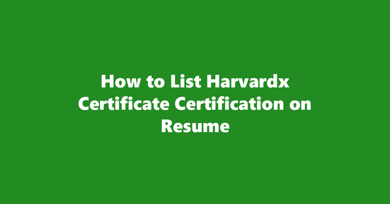 harvardx certificate on resume banner image