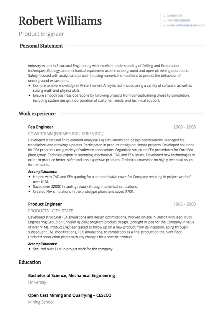 singapore resume template