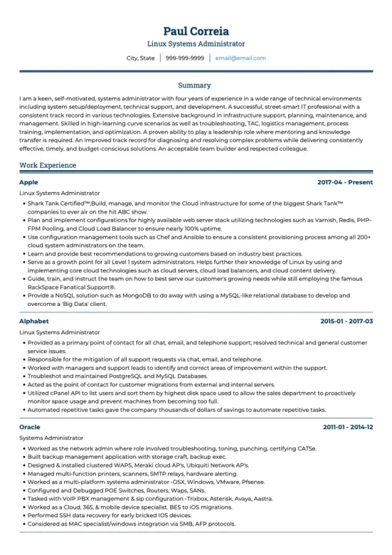 coordination resume skills examples