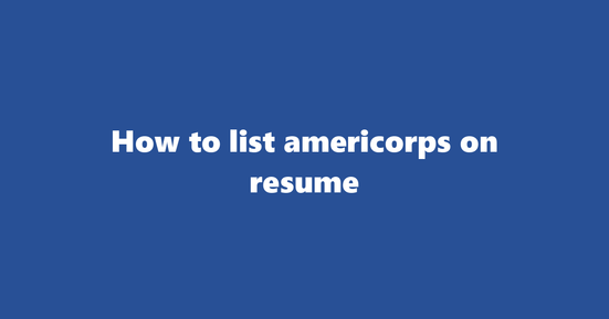 americorps on resume banner image