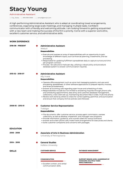 Administrative Assistant Resume Sample and Template