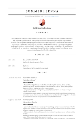 Teacher's Assistant Resume Sample and Template