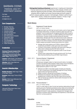 Investment banking Resume Sample and Template