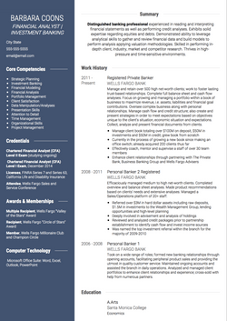 投资银行 Resume Sample and Template