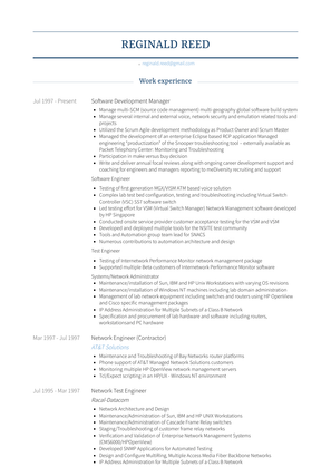 Software Development Manager Resume Sample and Template