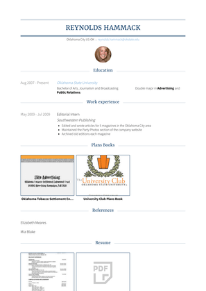 Editorial Intern Resume Sample and Template
