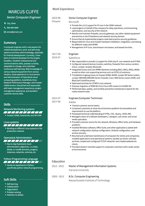 Computer Engineer CV Example and Template