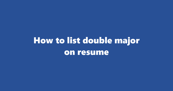 double major on resume banner image