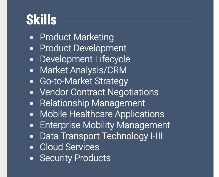 Skills Section