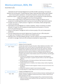 Registered Nurse CV Example and Template