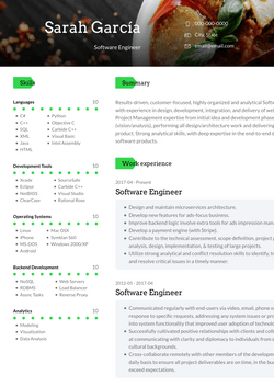 Rainier CV Template and Example by VisualCV