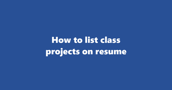 class projects on resume banner image