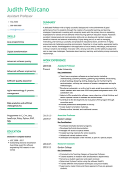 Assistant Professor Resume Sample and Template