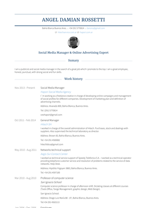 Social Media Manager Resume Sample and Template