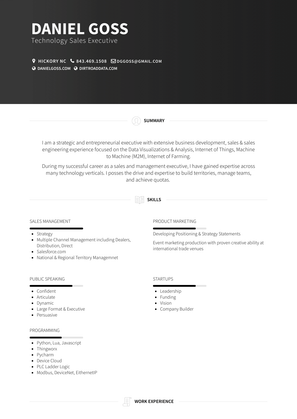 National Sales Manager  Resume Sample and Template