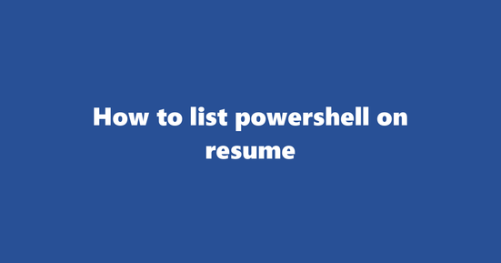 powershell on resume banner image