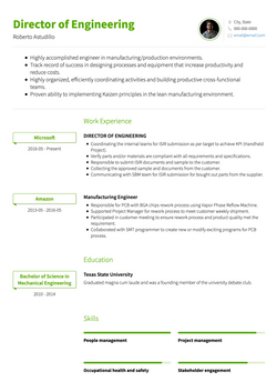 Chronological Resume Template and Example - Clair by VisualCV	