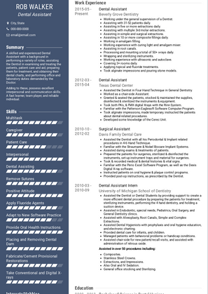 Dental Assistant Resume Sample and Template