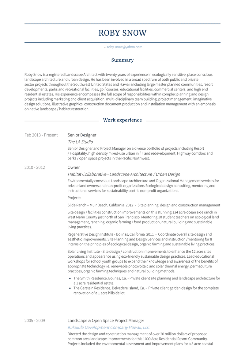 Senior Designer Resume Sample and Template