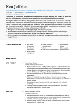 Project Management CV Example and Template