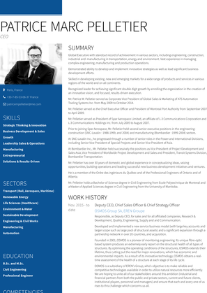 President & Founder Resume Sample and Template