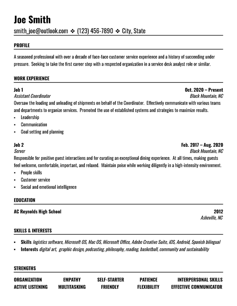 entry level it resume feeback to improve 3