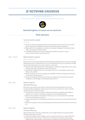 Technical Control, Installer Resume Sample and Template