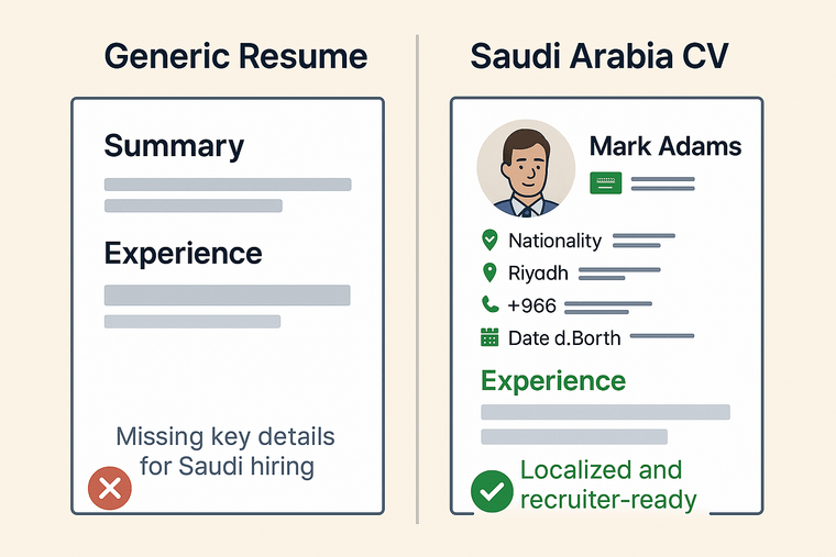 saudi arabia cv create